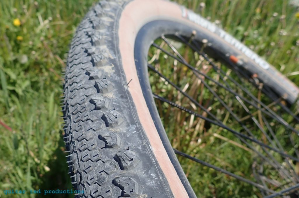 Detail shot of tread on the Terreno XC tire