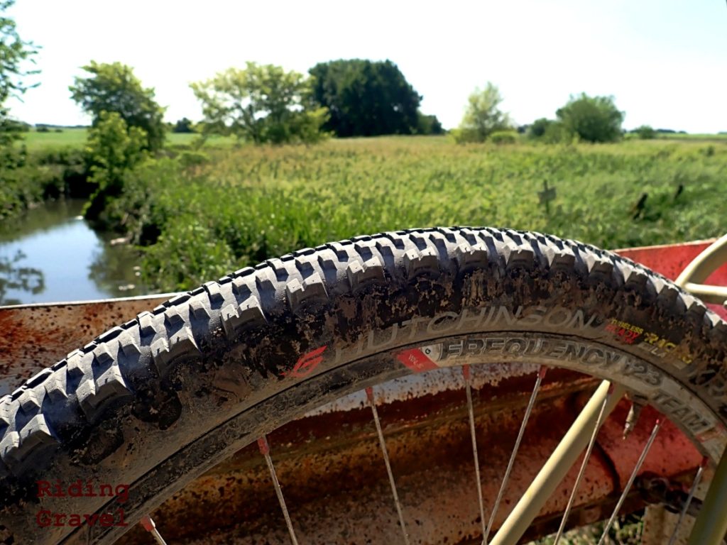 Detail of a Hutchinson Kraken tire