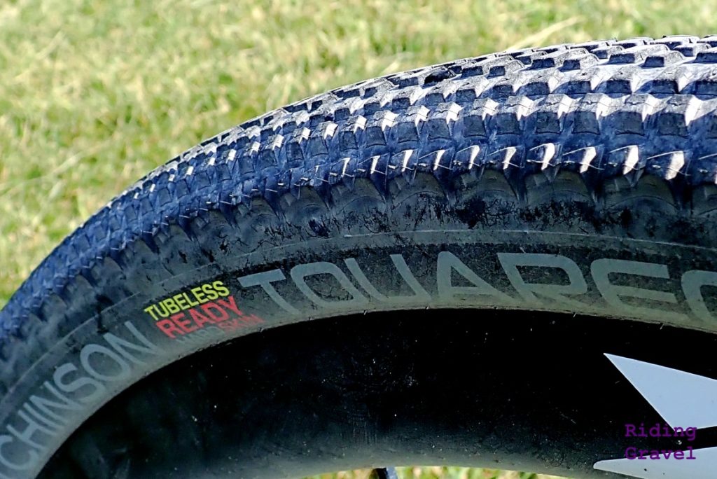 Detail shot of the Hutchinson Touareg tire.
