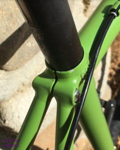 Detail of the seat cluster on the Ritchey Outback frame