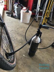 A tubeless inflation system.