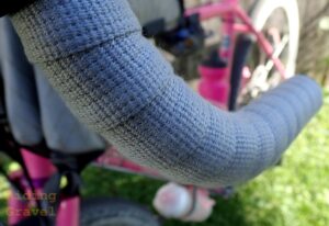 Detail shot of the Grepp Handle Bar Tape on Guitar Ted's bike.