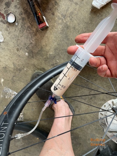 The KOM Sealant Injector in use