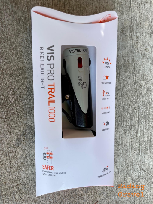 The Nite Rider VIS PRO Trail 1000 in its retail packaging