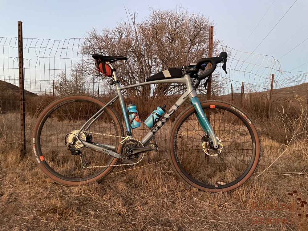 Astral Wanderlust wheels on a Masi gravel bike in a rural setting
