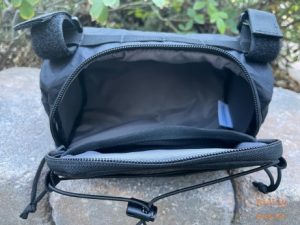 Interior view of the Astral Handle Bar Bag
