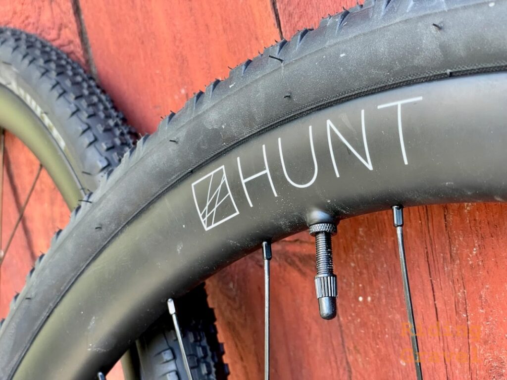 Image of Hunt wheels with tires mounted. 