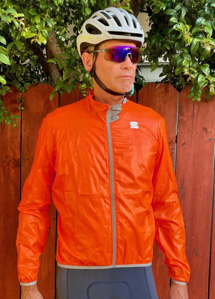 The Sportful Hot Pack Easy Light Jacket as modeled by Grannygear
