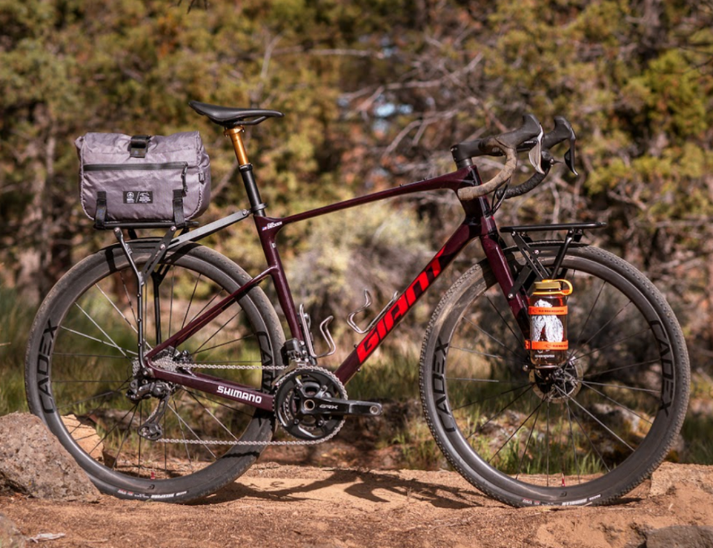 The OMM Elkhorn on a Giant gravel bike mounted front and rear