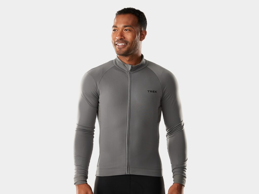 Stock image of a model wearing a Circuit Long Sleeve Thermal Jersey