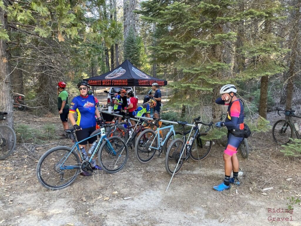 Members of the Fresno Cycling Club in a rural forested area. Vulpine.