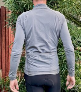 Rear view of the Bontrager Circuit Thermal Long Sleeved Jersey.