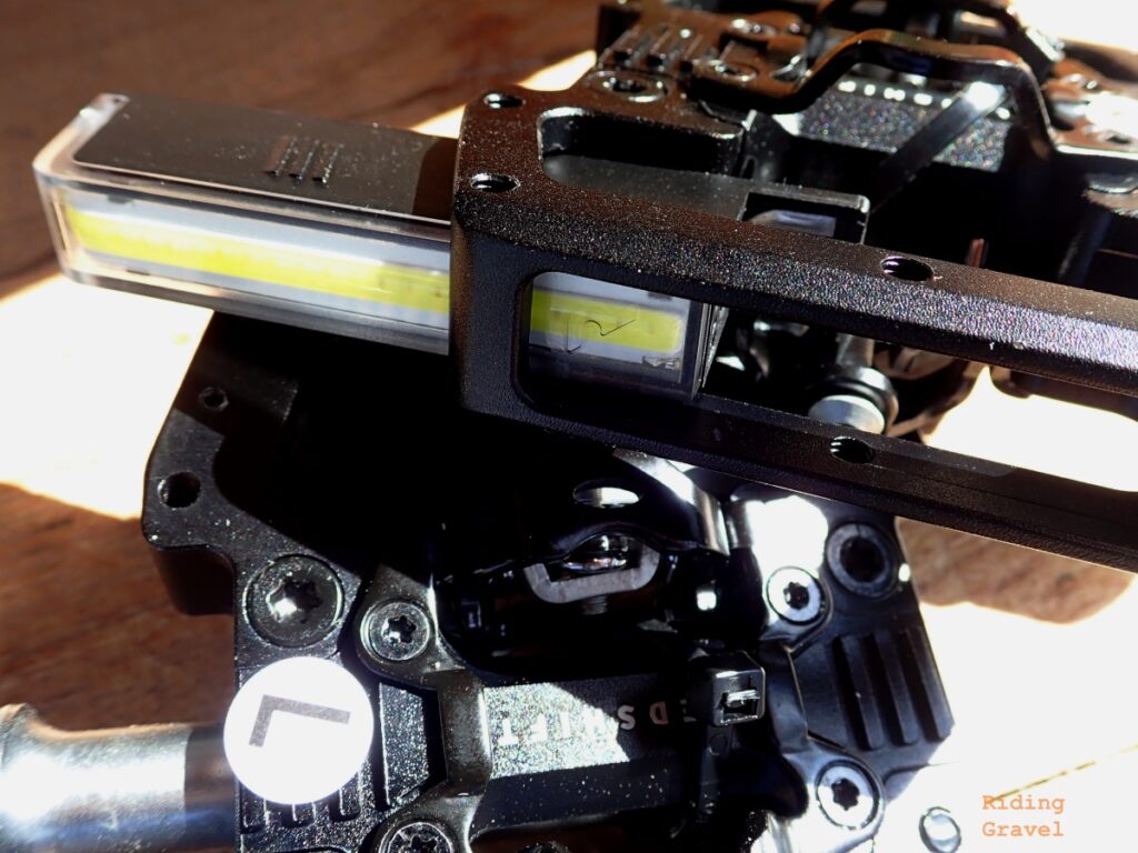 Detail shot showing how the light modules are removed from the pedals. 