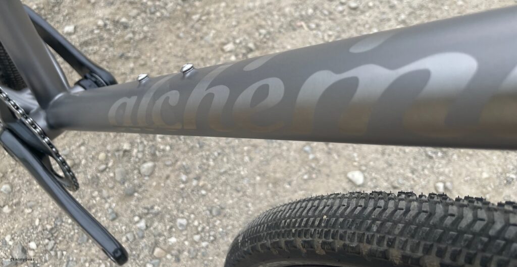Close up of Alchemy downtube