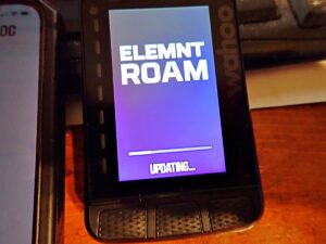 The Elemnt ROAM updating screen. 