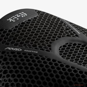 Detail of the 3d printed saddle cover on as Fizik saddle.
